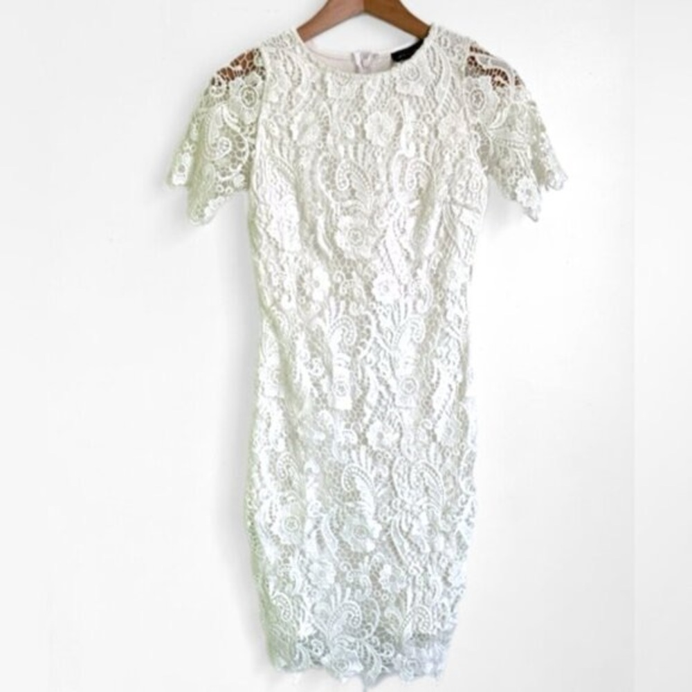 Club L White Lace Bodycon Dress
